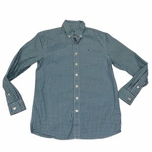 Vineyard Vines Green Plaid Long Sleeve Button Down Whale Shirt Boy’s size Large